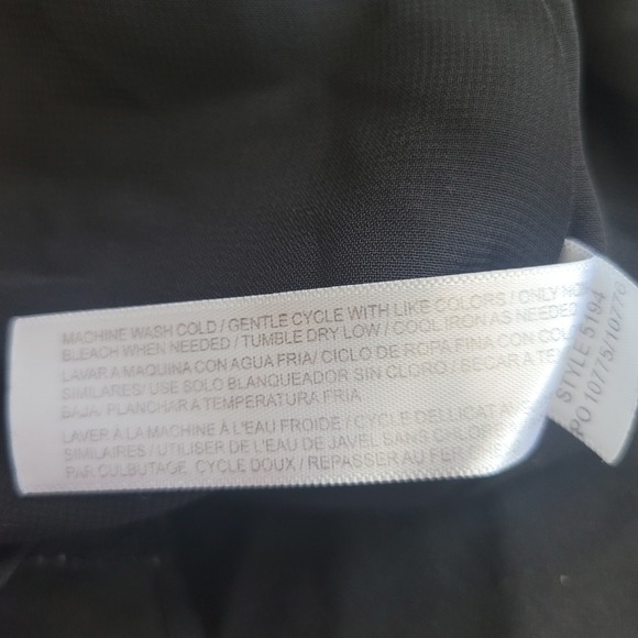 Eloquii Fit and Flare Dress Womens 18 Black Ruffle Sleeve Peter Pan Modest - Picture 8 of 9